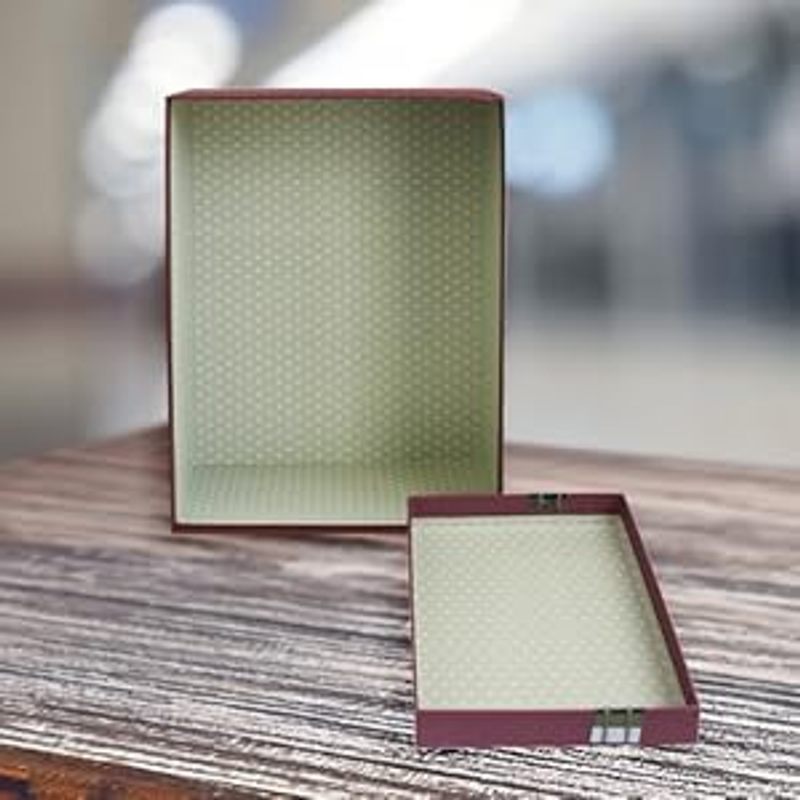 Emartbuy Rigid Gift Box with Ribbon, Rectangular Quality